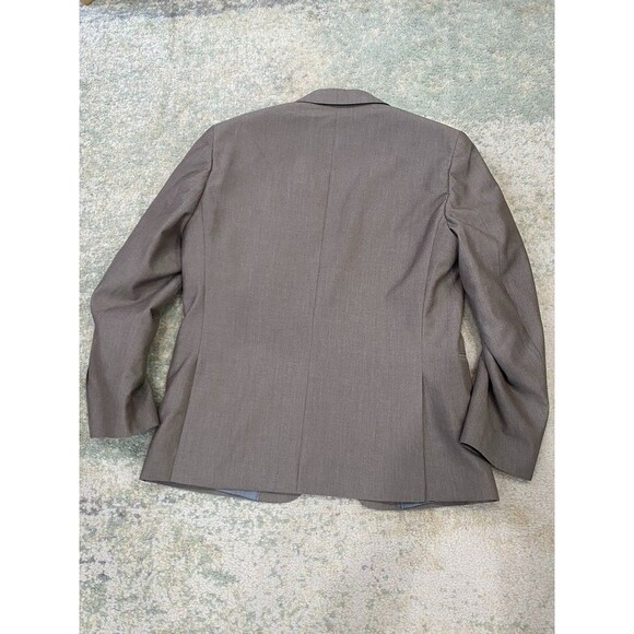 JF J Ferrar Blazer Jacket Men 40S BROWN Slim Fit Two Button Sport Coat Suit - Picture 2 of 7